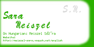 sara meiszel business card